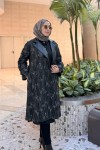 Yün Dantel Kaban Siyah