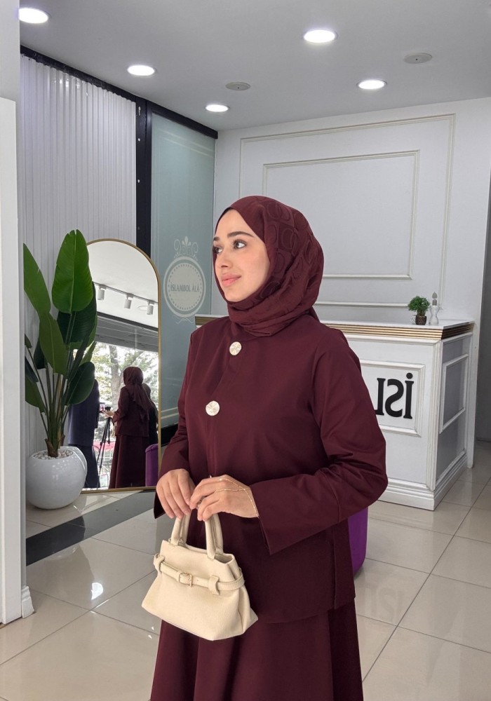 Şevval Etekli Takım Bordo