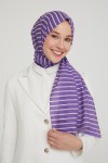 ARMİNE ÇİZGİLİ MODAL ŞAL Mor