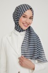 ARMİNE ÇİZGİLİ MODAL ŞAL Füme